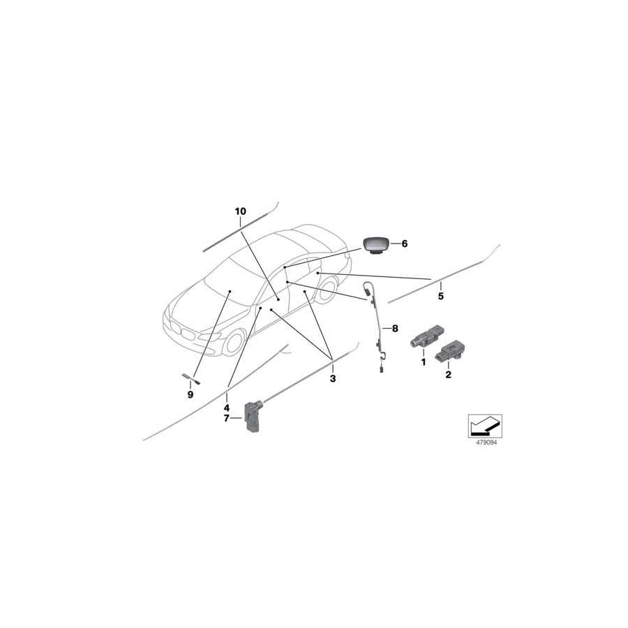 Genuine BMW 63319199790 Optical Conductor Door Front Upper Right (Inc. 550iX 4.0, 550i & 535dX) | ML Performance UK Car Parts