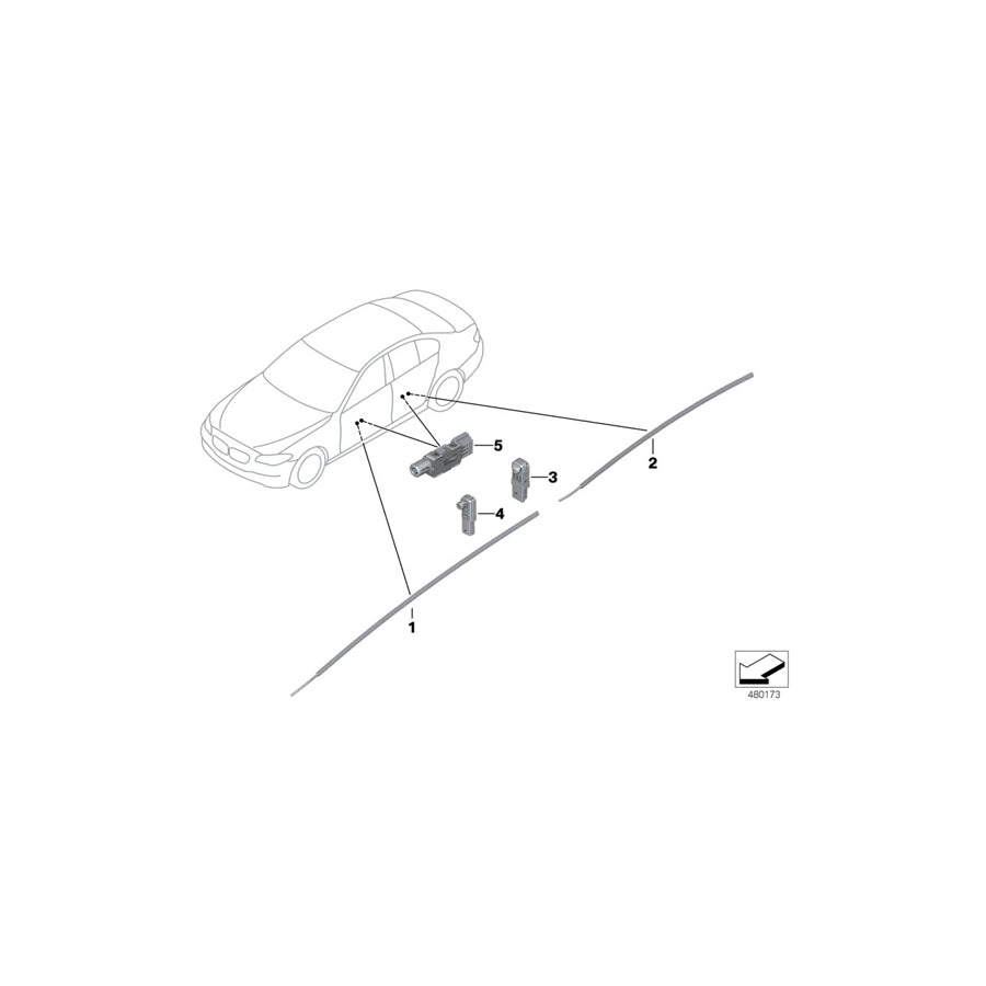 Genuine BMW 63319186641 Optical Conductor, Door Pocket, Left (Inc. 525d, 550iX & 528i) | ML Performance UK Car Parts