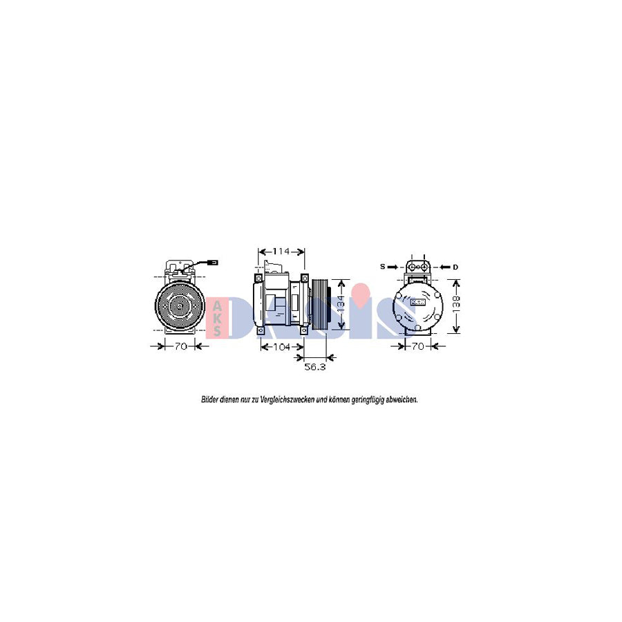 AKS Dasis 851847N Compressor, Air Conditioning | ML Performance UK