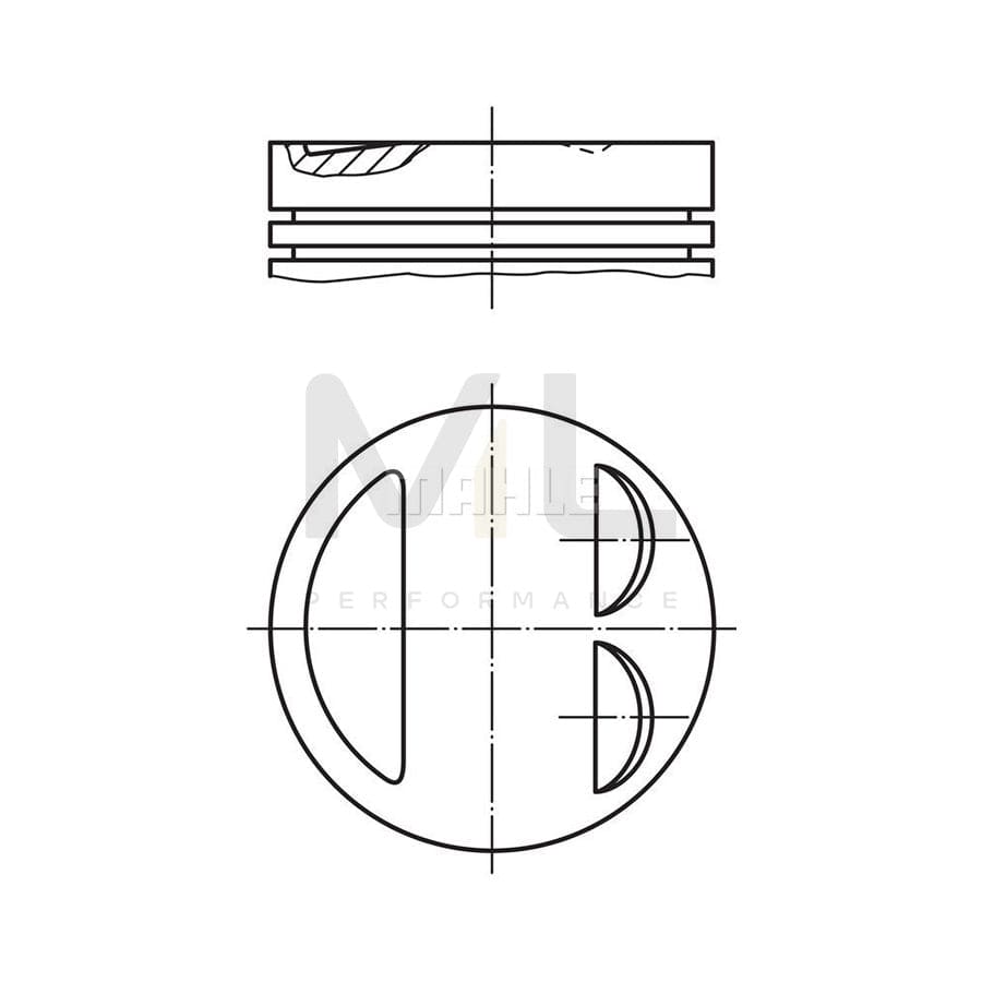 MAHLE ORIGINAL 011 97 00 Piston 95,0 mm | ML Performance Car Parts