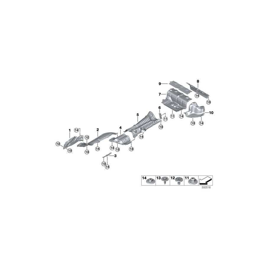 Genuine BMW 51487341000 G20 G21 Heat Insulation For Rear Muffler (Inc. 318d, 320d & M340i) | ML Performance UK