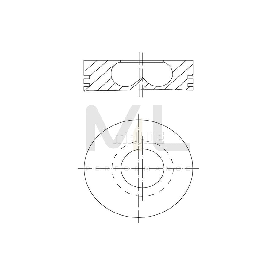 MAHLE ORIGINAL 009 50 00 Piston 94,4 mm, with cooling duct, with piston ring carrier | ML Performance Car Parts