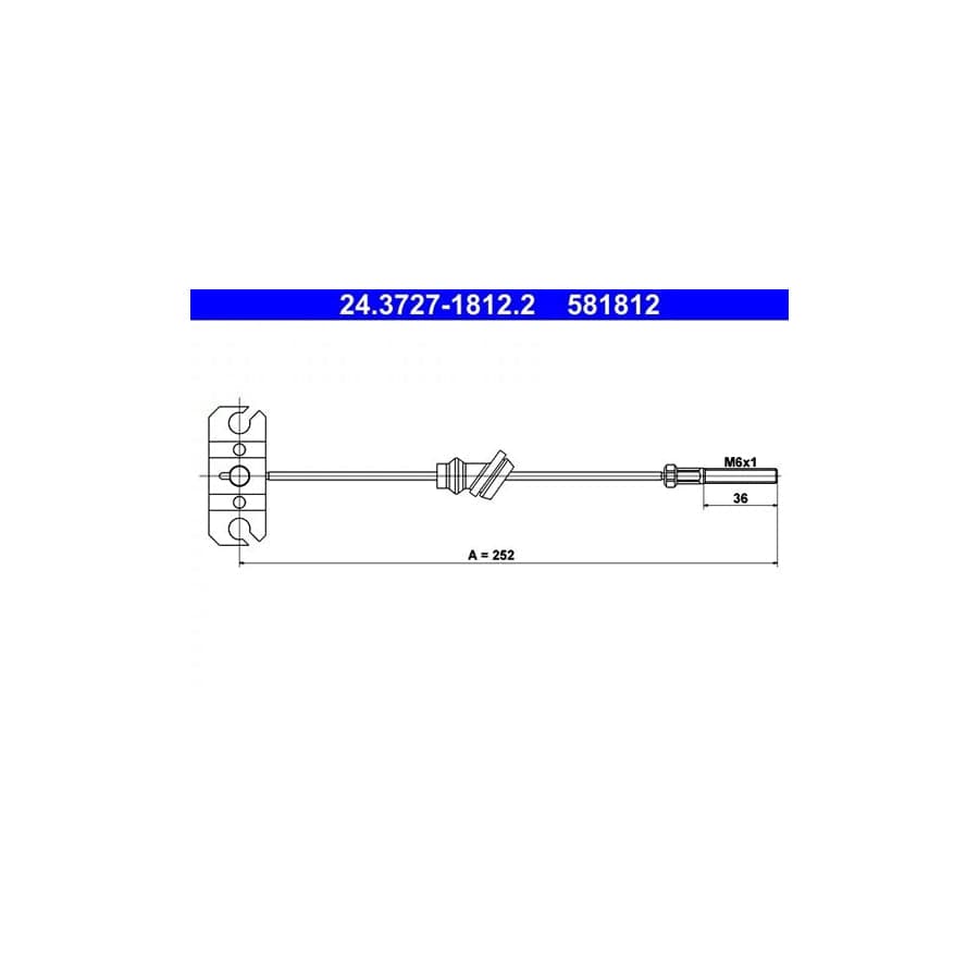 ATE 24.3727-1812.2 Hand Brake Cable