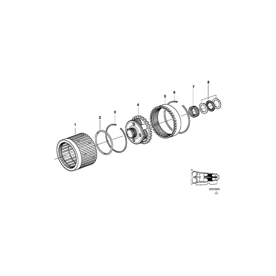 Genuine BMW 24221421544 E32 E31 E38 Hollow Gear Wheel Ii (Inc. 840i, 540i & 750iLS) | ML Performance UK Car Parts