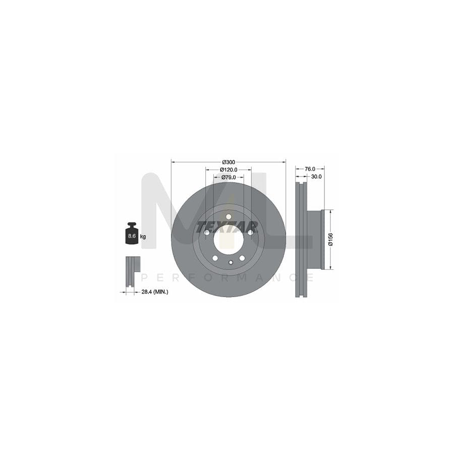 TEXTAR 92037500 Brake Disc for BMW 6 Coupe (E24) Externally Vented, without wheel hub, without wheel studs | ML Performance Car Parts