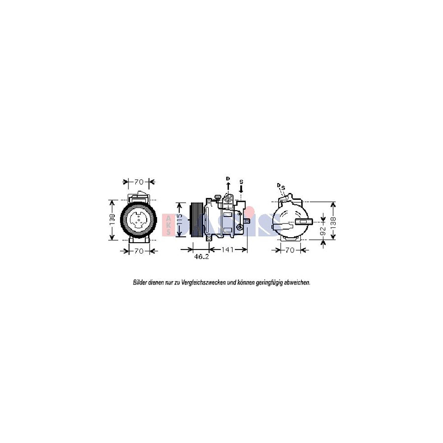 AKS Dasis 851849N Compressor, Air Conditioning | ML Performance UK