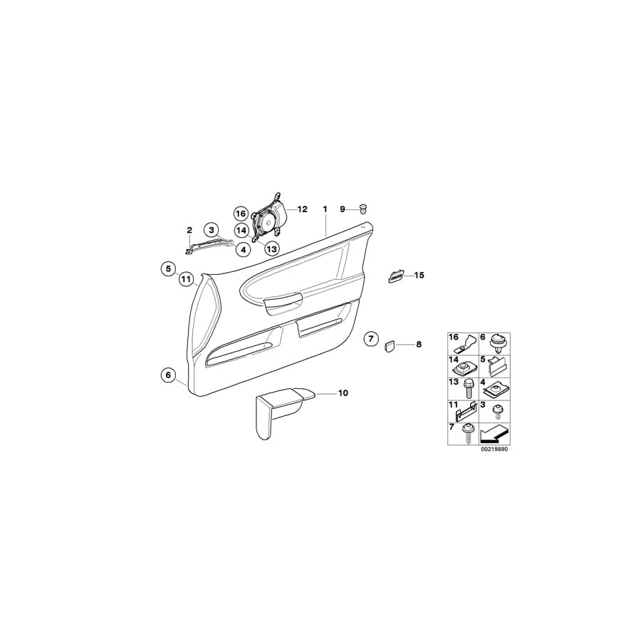 Genuine BMW 51418204520 E36 Door Trim Panel, Front Right D6TT GRAU (Inc. 316i, 320i & 323i) | ML Performance UK Car Parts