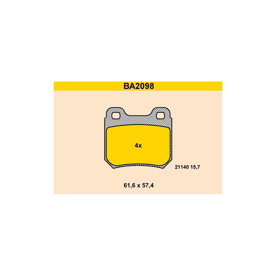 Barum BA2098 Brake Pad Set