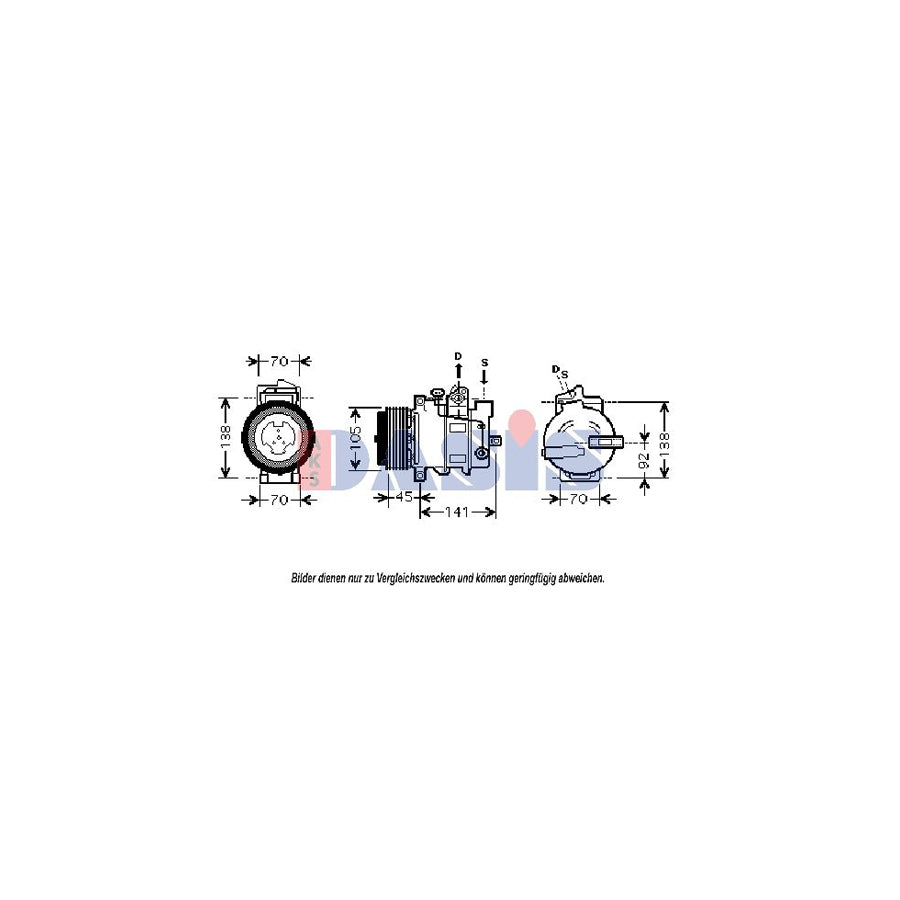 AKS Dasis 851850N Compressor, Air Conditioning | ML Performance UK