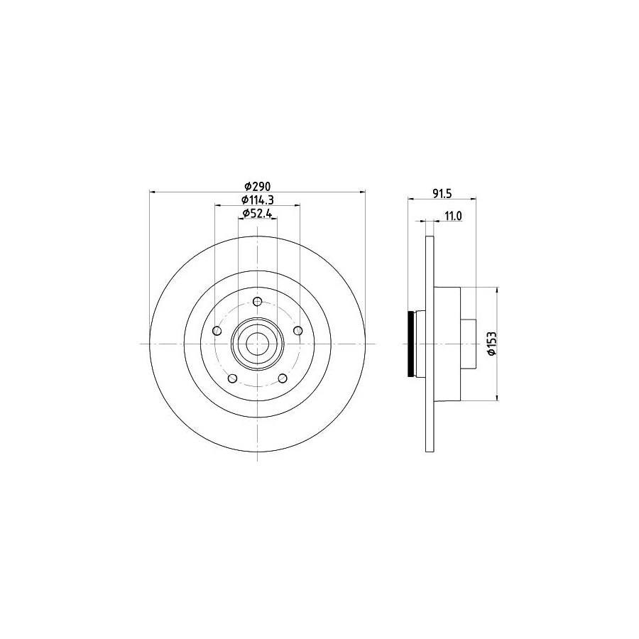 Hella 8DD 355 133-241 Brake Disc