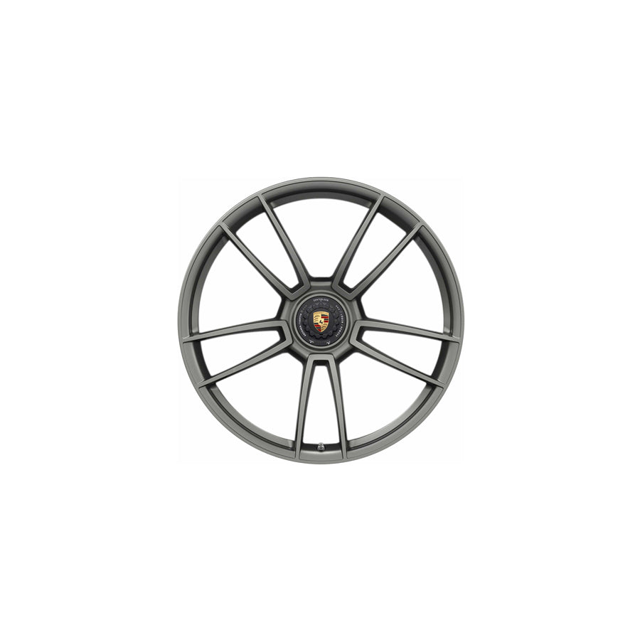 Genuine Porsche Centre Lock Turbo S Rear Alloy Wheel In Silk-Gloss Platinum Finish 21 11J Et66 (Winter) | ML Performance UK Car Parts