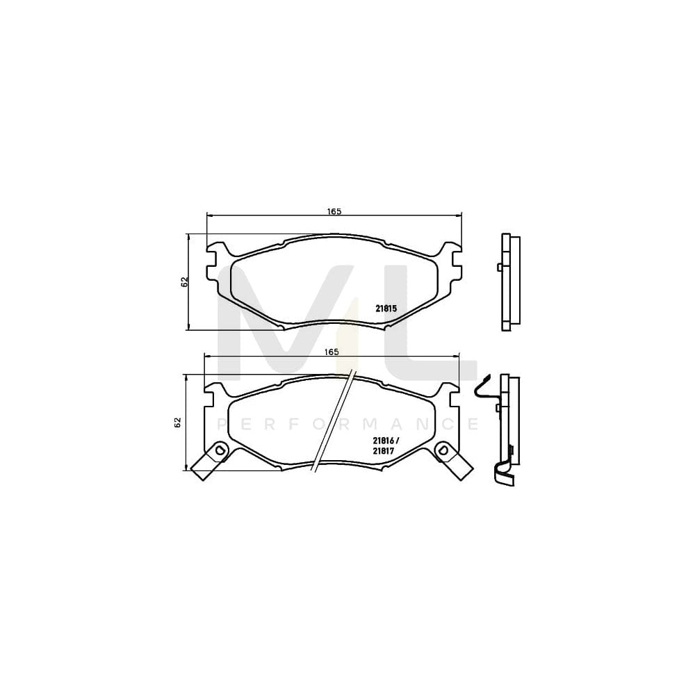 Hella 8DB 355 008-211 Brake Pad Set With Acoustic Wear Warning | ML Performance Car Parts