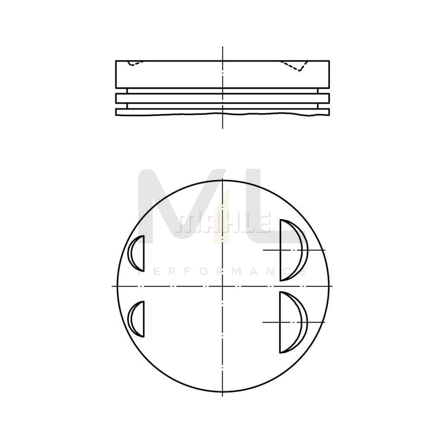 MAHLE ORIGINAL 083 19 00 Piston 84,0 mm, without cooling duct | ML Performance Car Parts