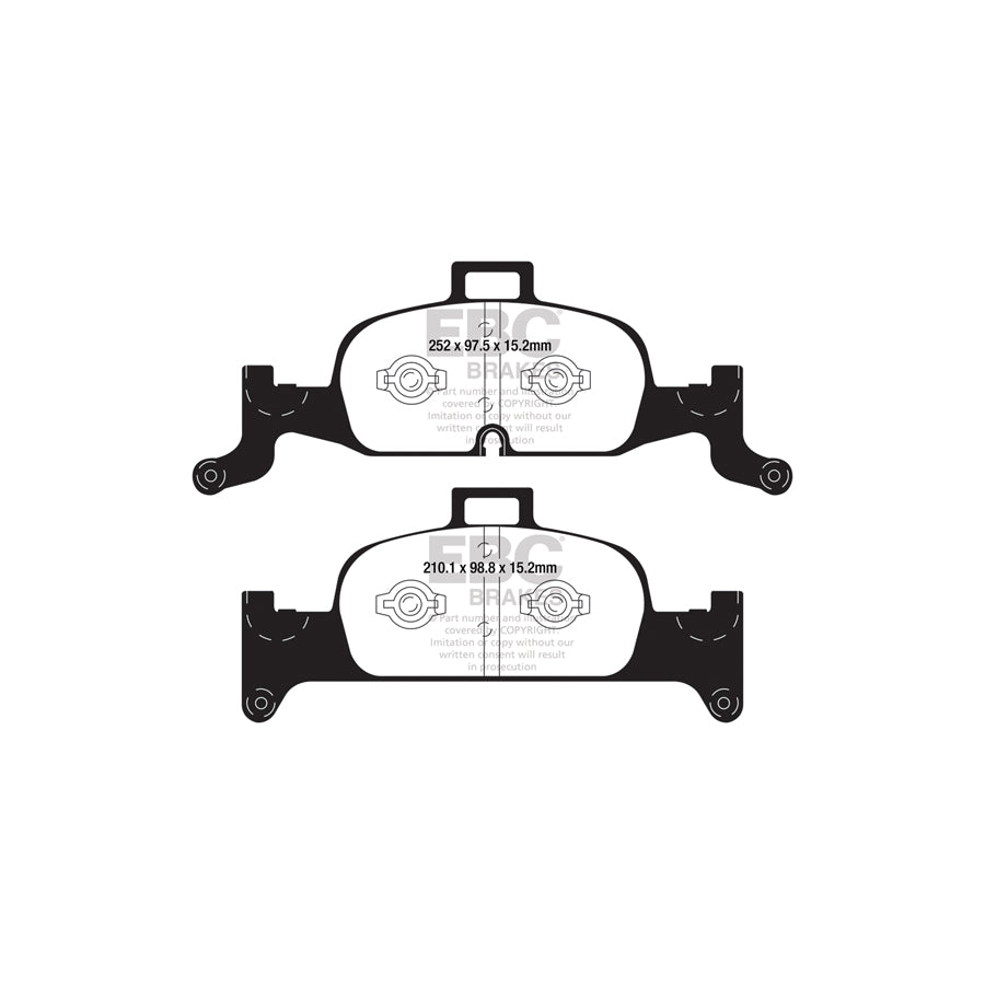 EBC PD40K2450 Audi B9 C8 Ultimax Pad & Plain Disc Kit - TRW Caliper (Inc. A4, A5, A6, A7, Q5) 2 | ML Performance UK Car Parts