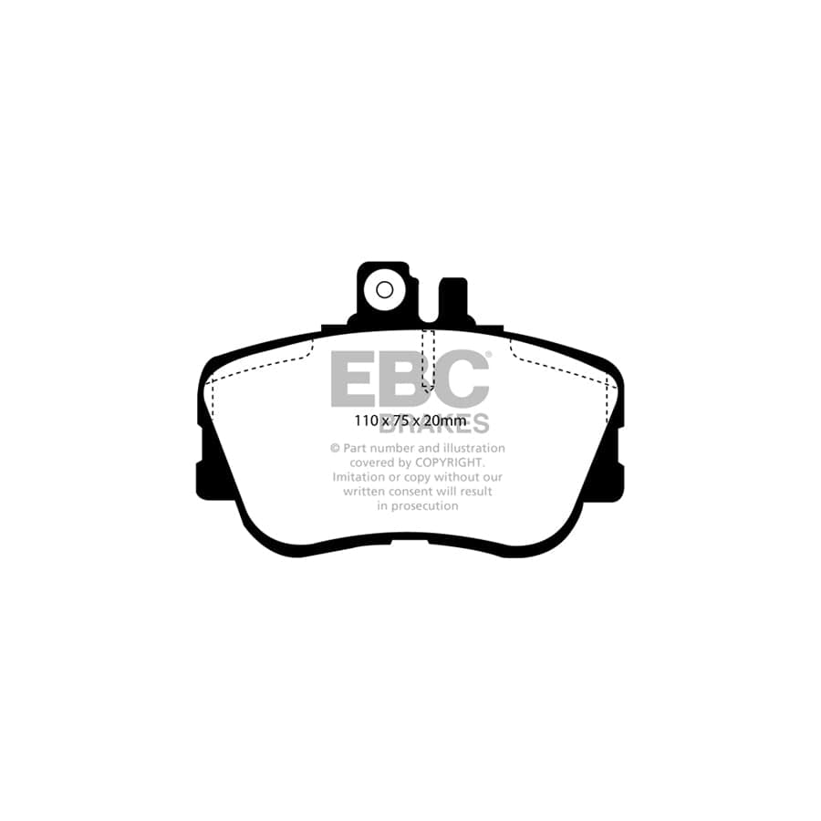 EBC PD12KF179 Mercedes-Benz W202 Redstuff Front Brake Pad & GD Disc Kit - ATE Caliper 2 | ML Performance UK Car Parts