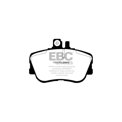 EBC PD12KF179 Mercedes-Benz W202 Redstuff Front Brake Pad & GD Disc Kit - ATE Caliper 2 | ML Performance UK Car Parts