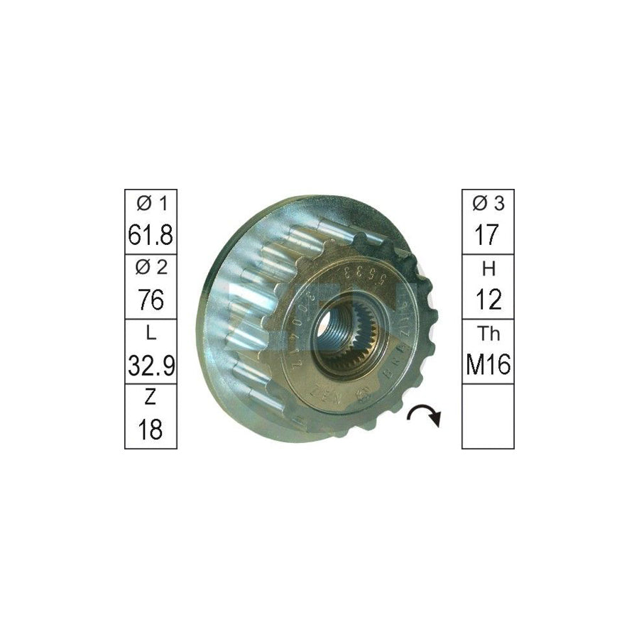 Era ZN5533 Alternator Freewheel Clutch | ML Performance UK Car Parts