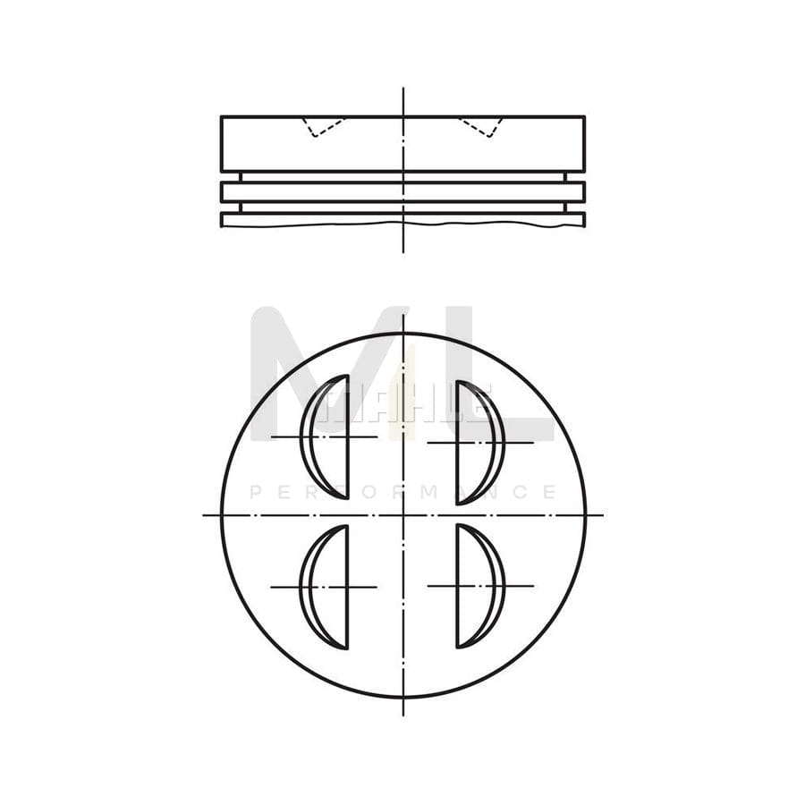 MAHLE ORIGINAL 002 74 00 Piston suitable for MERCEDES-BENZ 190 (W201) 95,50 mm, without cooling duct | ML Performance Car Parts