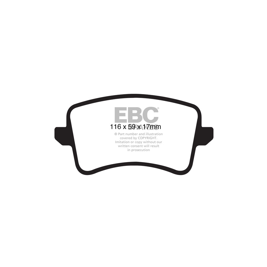 EBC DP1988 Audi B8 Ultimax Rear Brake Pads - TRW Caliper (Inc. A4, A5, Q5, S4, SQ5) 2 | ML Performance UK Car Parts