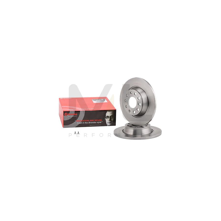 BREMBO 08.A202.10 Brake Disc Solid, with bolts/screws | ML Performance Car Parts