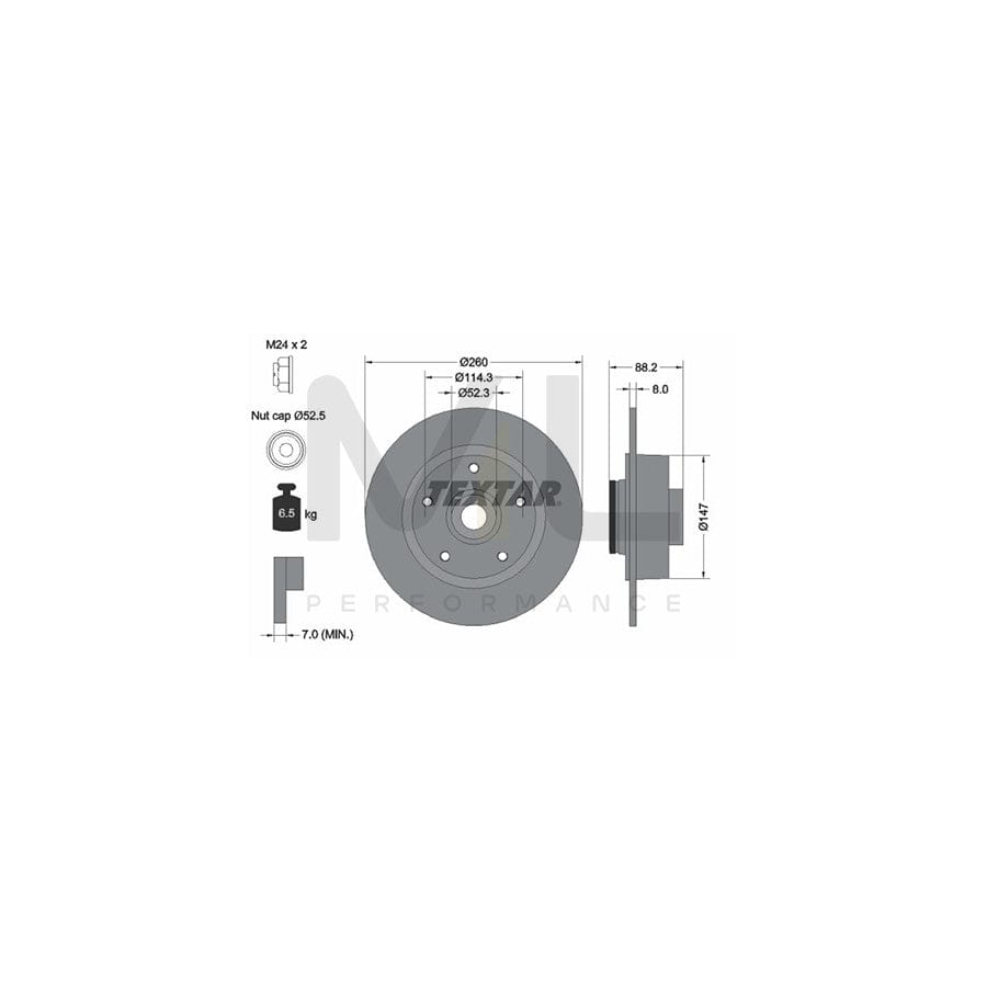 TEXTAR PRO 92195903 Brake Disc Solid, Coated, with integrated magnetic sensor ring, with wheel bearing | ML Performance Car Parts