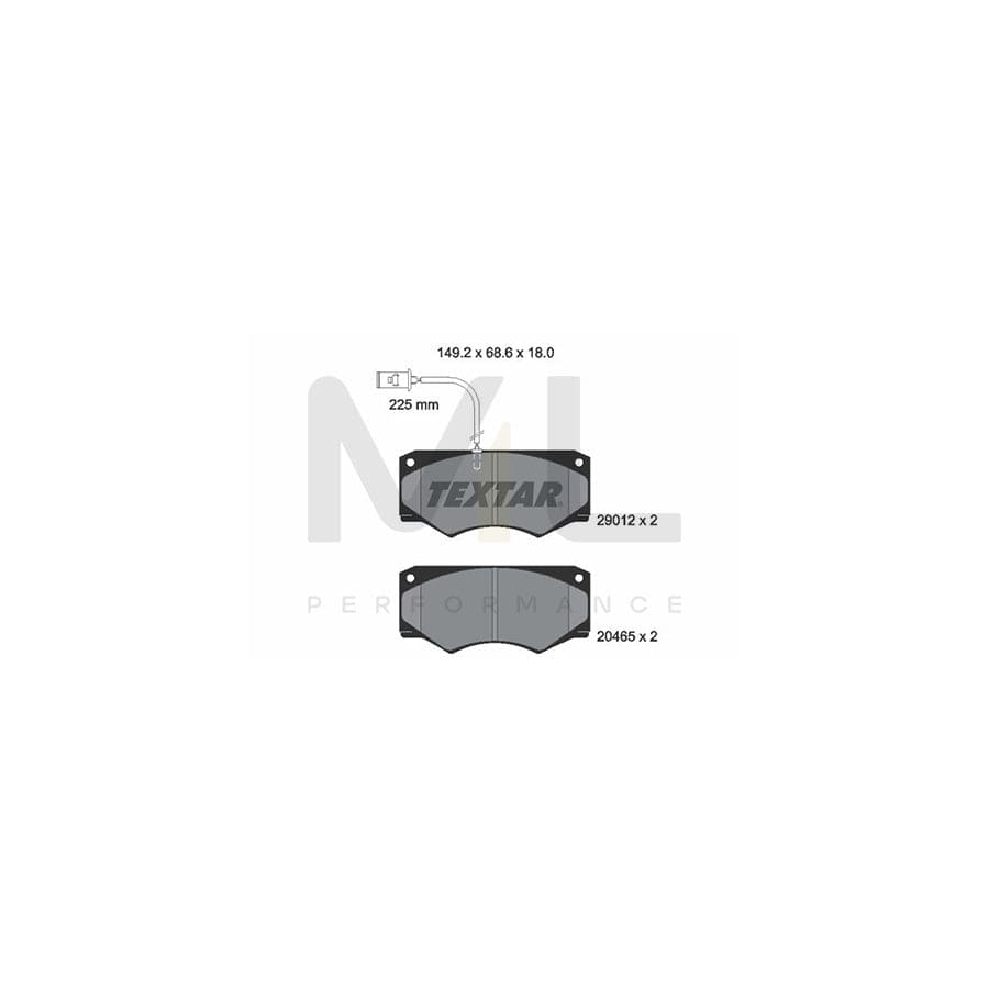 TEXTAR 2901201 Brake pad set for IVECO Daily with integrated wear warning contact | ML Performance Car Parts