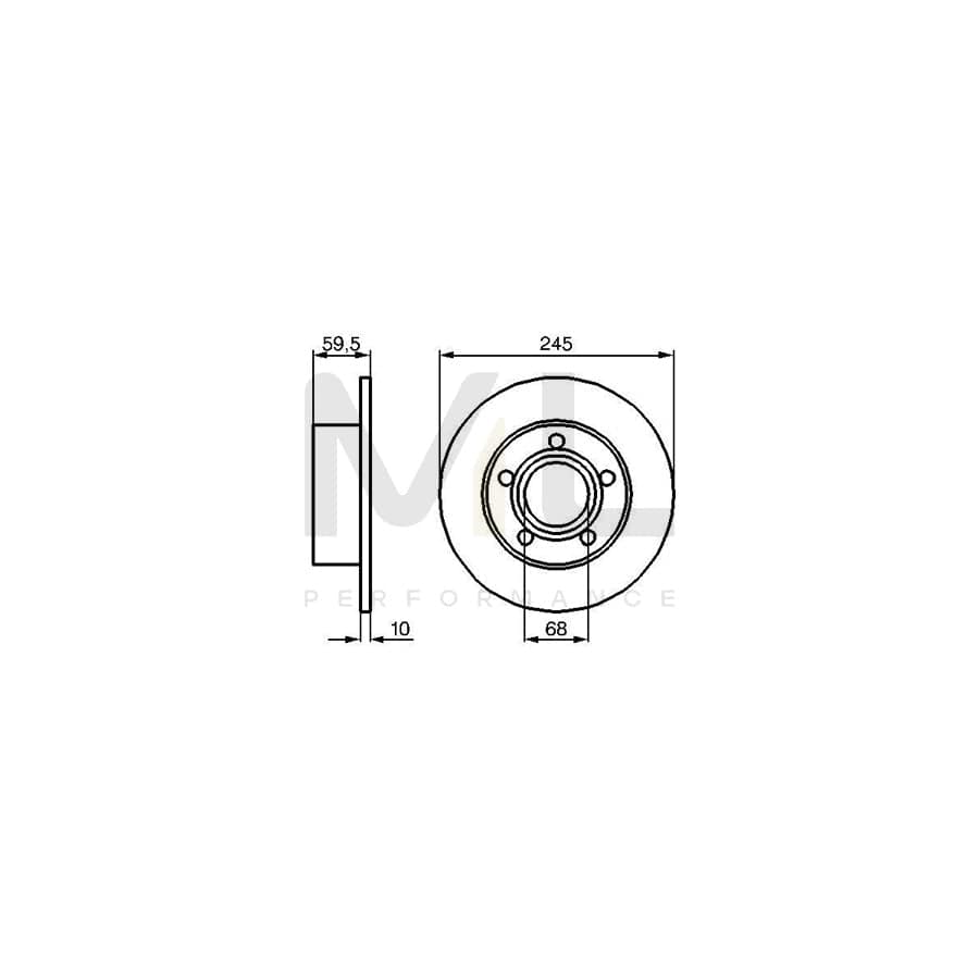 BOSCH 0 986 478 023 Brake Disc Solid, Oiled | ML Performance Car Parts