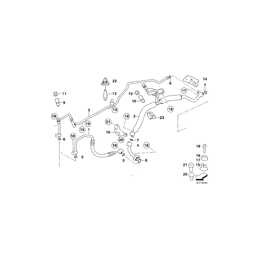 Genuine BMW 64509181857 E60 E61 Pressure Hose,Condenser,Evaporator (Inc. 535i & 535xi) | ML Performance UK Car Parts