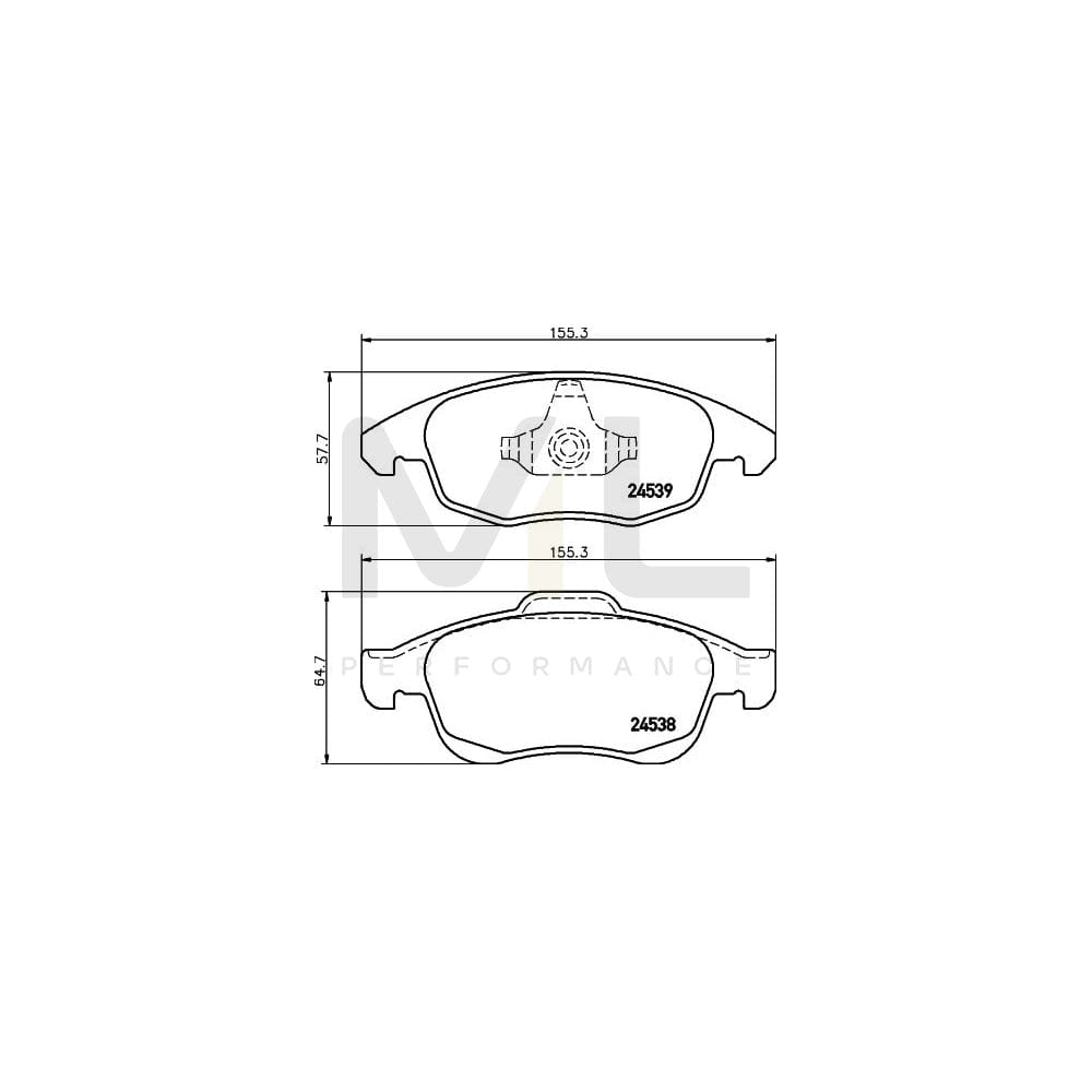 Hella 8DB 355 013-341 Brake Pad Set Not Prepared For Wear Indicator | ML Performance Car Parts