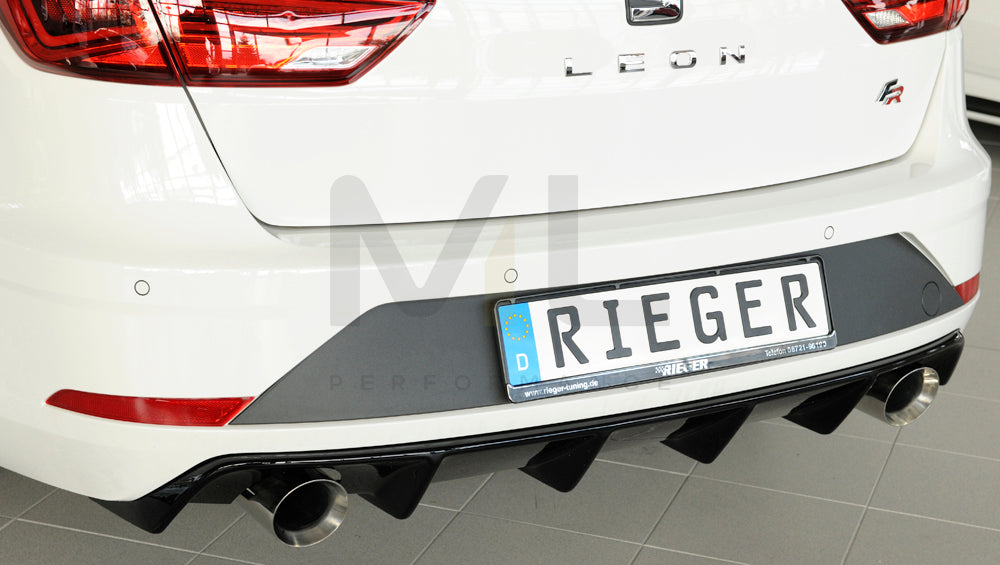 Rieger 00088135 SEAT 5F Leon FR Rear Diffuser 6 | ML Performance UK Car Parts