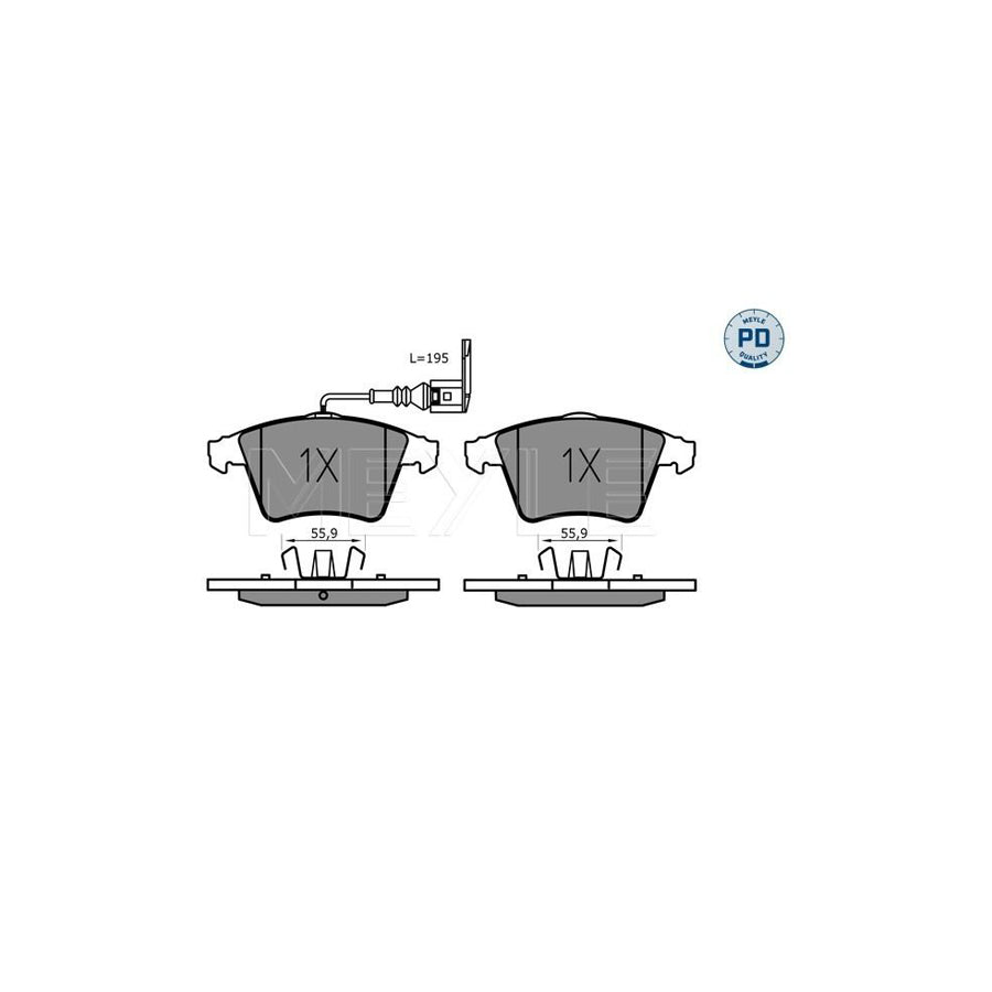 Meyle 025 237 4618/Pd Brake Pad Set