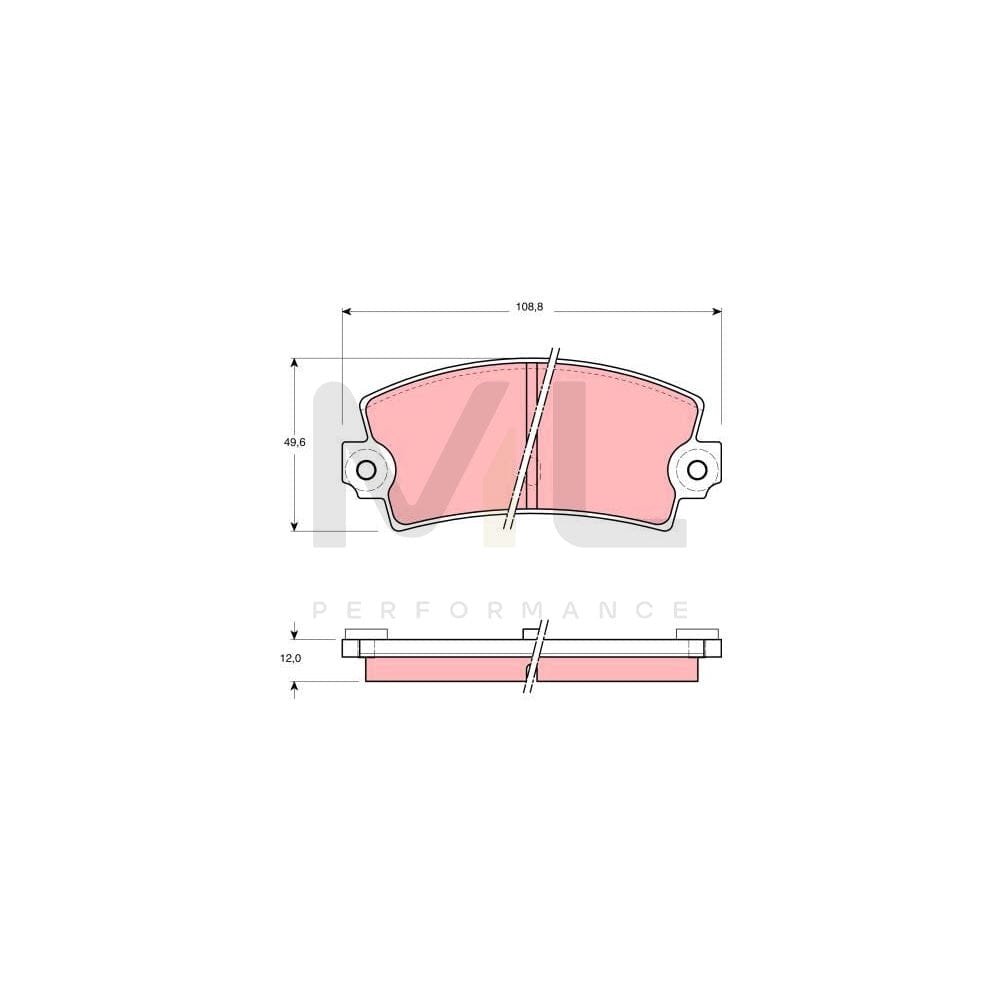 TRW Gdb155 Brake Pad Set Not Prepared For Wear Indicator | ML Performance Car Parts