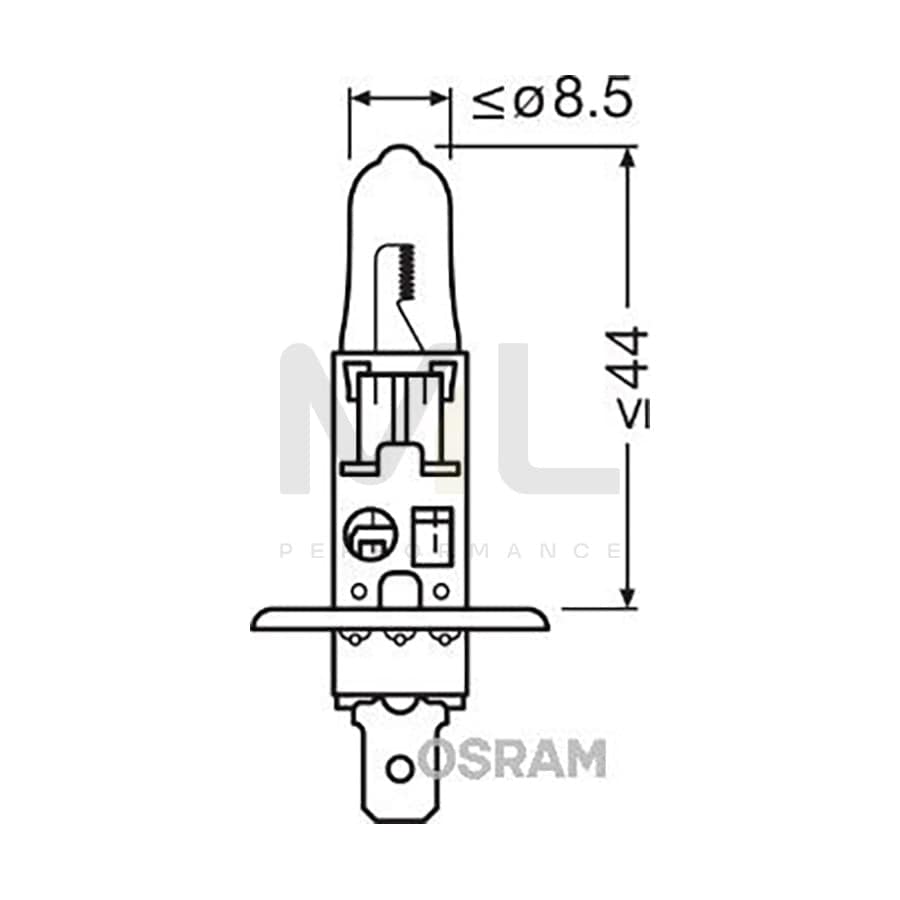 OSRAM ALL SEASON SUPER 64150ALS Bulb, spotlight H1 12V 55W P14,5s Halogen | ML Performance Car Parts