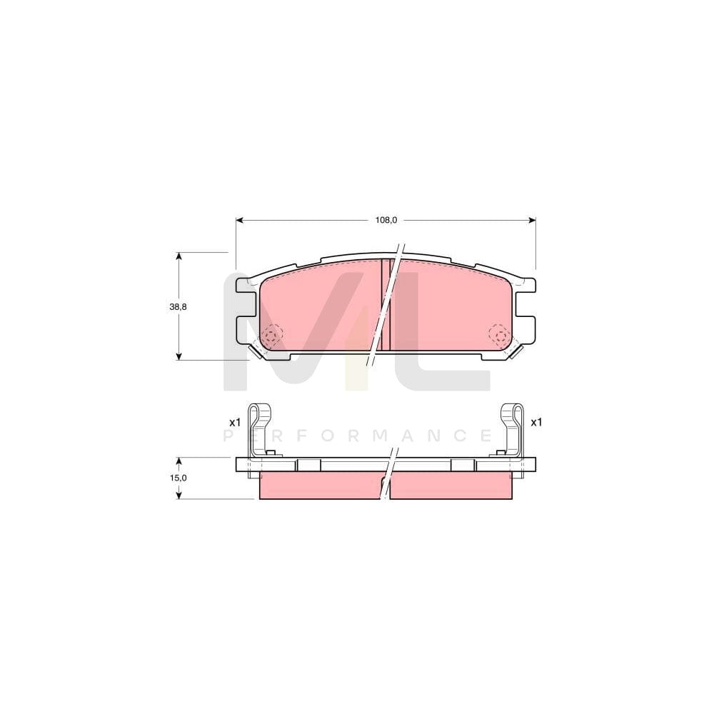 TRW Gdb990 Brake Pad Set With Acoustic Wear Warning | ML Performance Car Parts