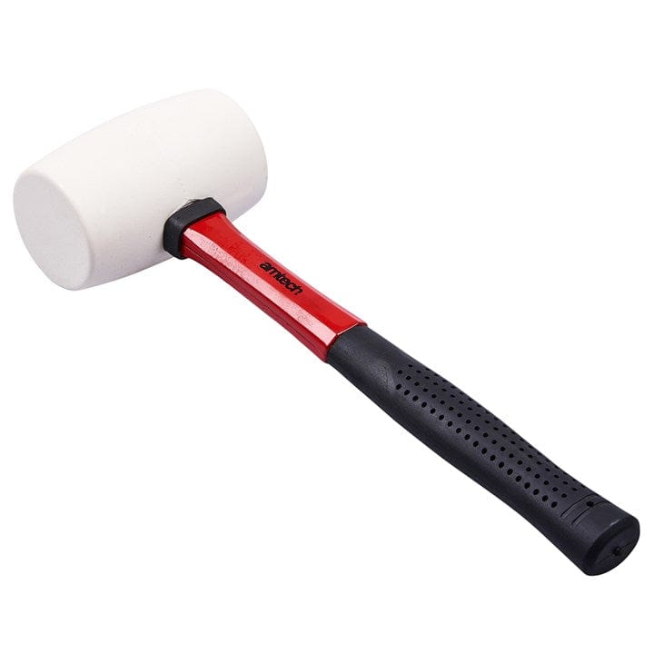 Amtech 16oz White Rubber Mallet - Fibreglass Shaft | ML Performance DIY & Power Tools