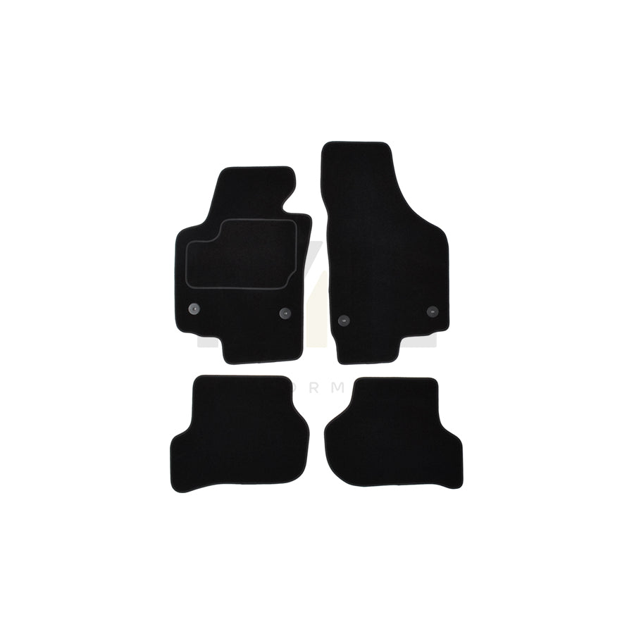 CUSTOPOL Tailored SET25C Floor mat set Textile, Front and Rear, Quantity: 4, Black | ML Performance Car Parts