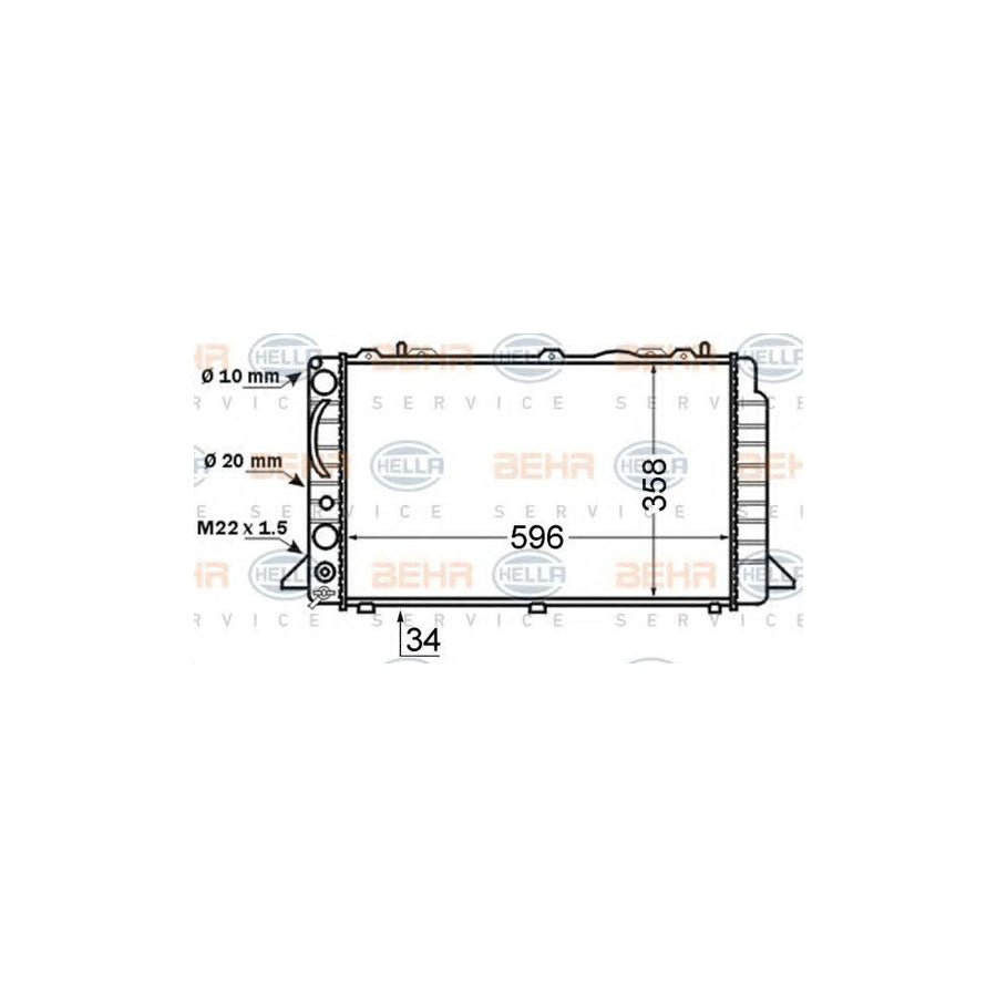 Hella 8MK 376 714-464 Engine Radiator