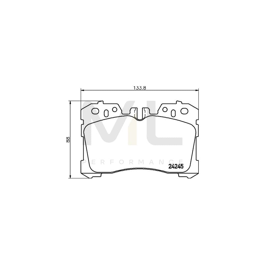 TEXTAR 2424502 Brake pad set for LEXUS LS IV (XF40) prepared for wear indicator | ML Performance Car Parts