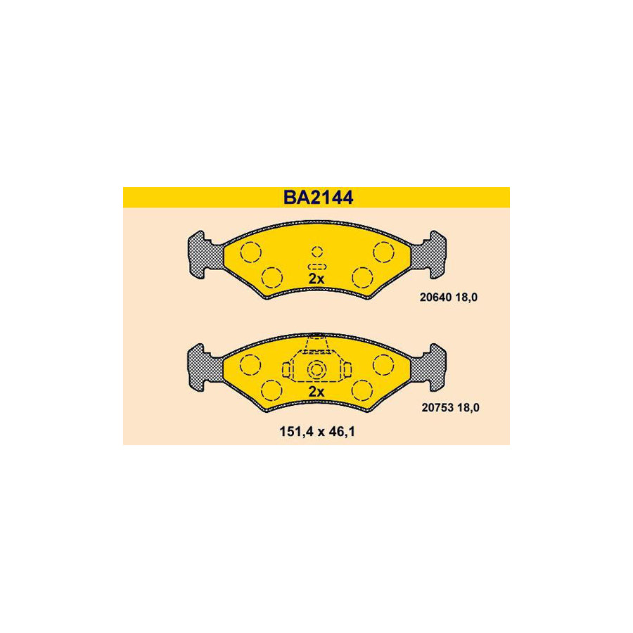 Barum BA2144 Brake Pad Set