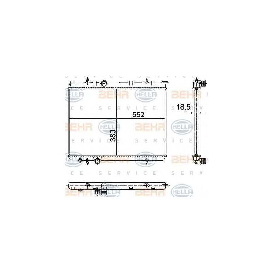 Hella 8MK 376 771-501 Engine Radiator