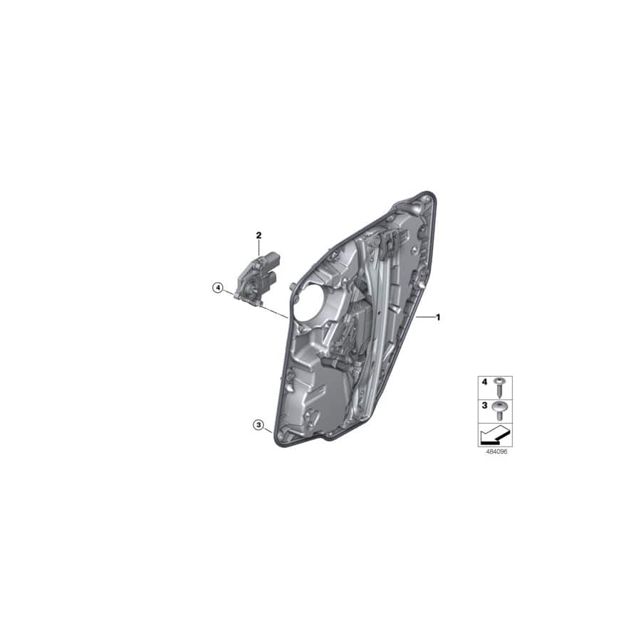 Genuine BMW 51357498154 Carrier, Door Rear Right (Inc. X4) | ML Performance UK Car Parts