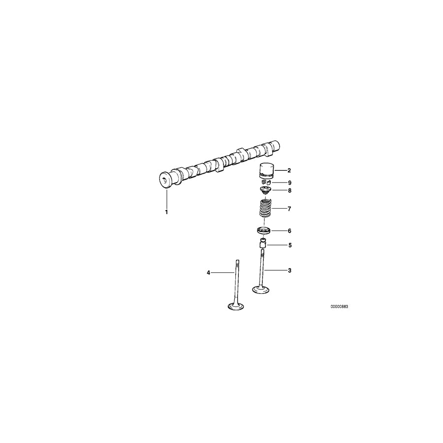 Genuine BMW 11342246530 E34 E38 E39 Exh. Valve W.Oversize Va.System +0,1mm 31,0/6,05mm (Inc. 318tds, 525tds & 525td) | ML Performance UK Car Parts