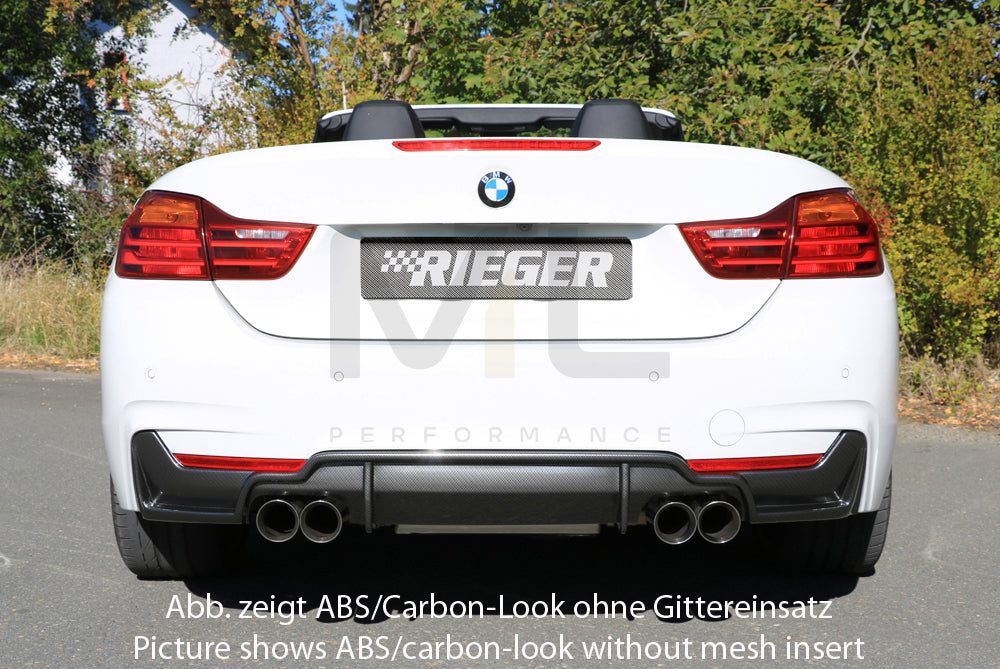 Rieger 00053489 BMW 4 Series F32 F33 F36 Rear Diffuser 8 | ML Performance UK Car Parts