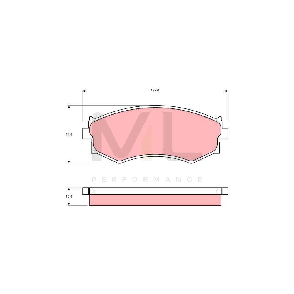 TRW Gdb765 Brake Pad Set Not Prepared For Wear Indicator | ML Performance Car Parts