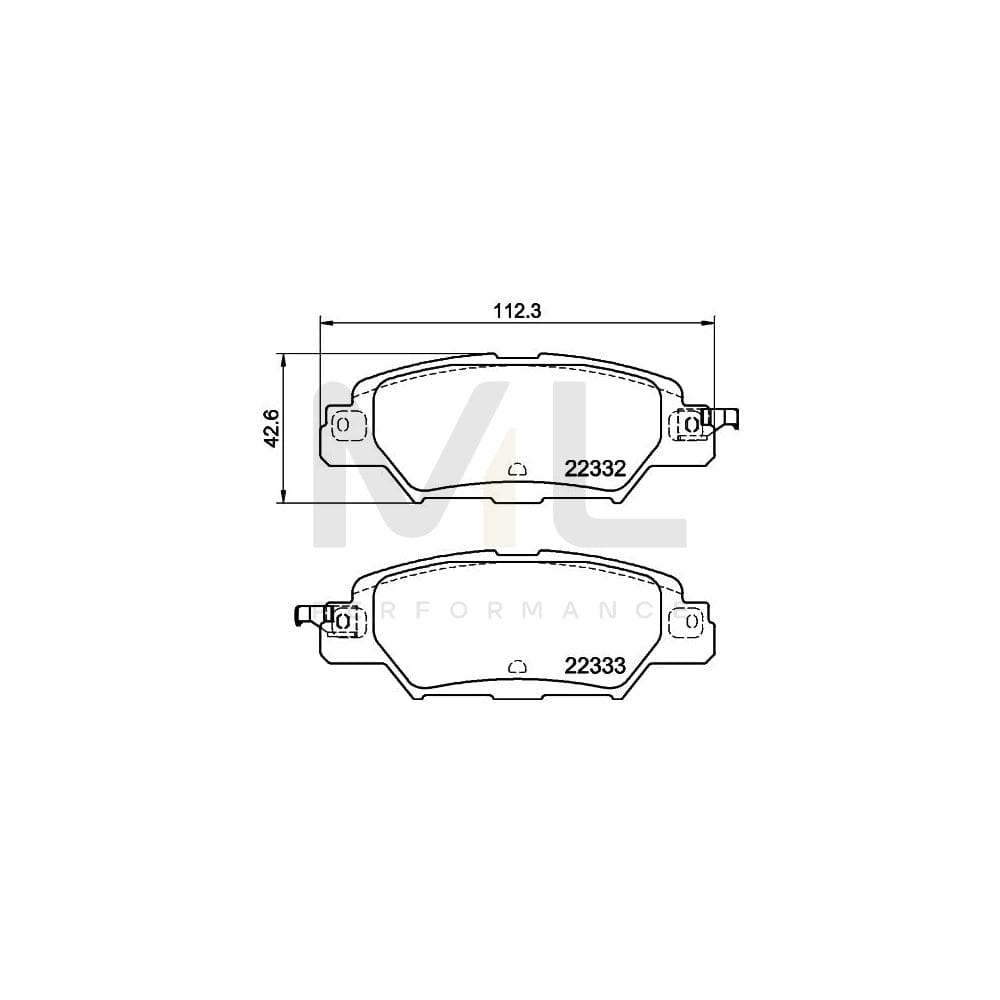 Hella 8DB 355 025-461 Brake Pad Set With Acoustic Wear Warning | ML Performance Car Parts