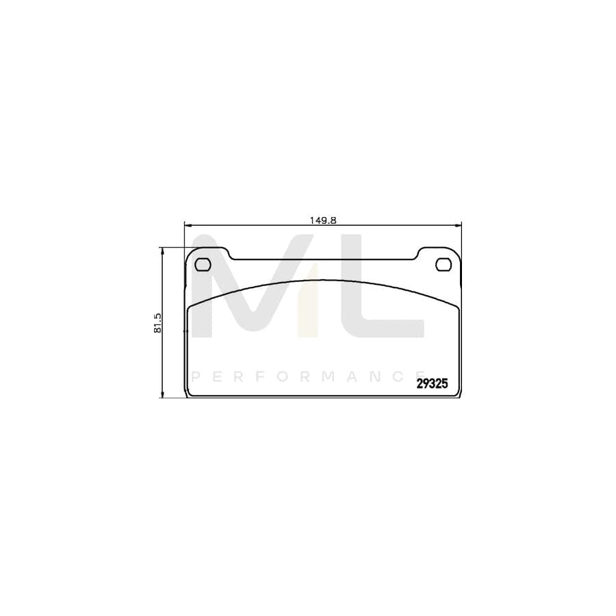 TEXTAR 2932501 Brake pad set not prepared for wear indicator | ML Performance Car Parts