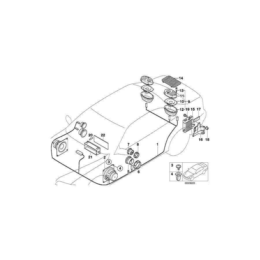 Genuine BMW 65138366459 E36 Woofer TOP-HIFI-SYSTEM (Inc. 318i, 325i & 318is) | ML Performance UK Car Parts