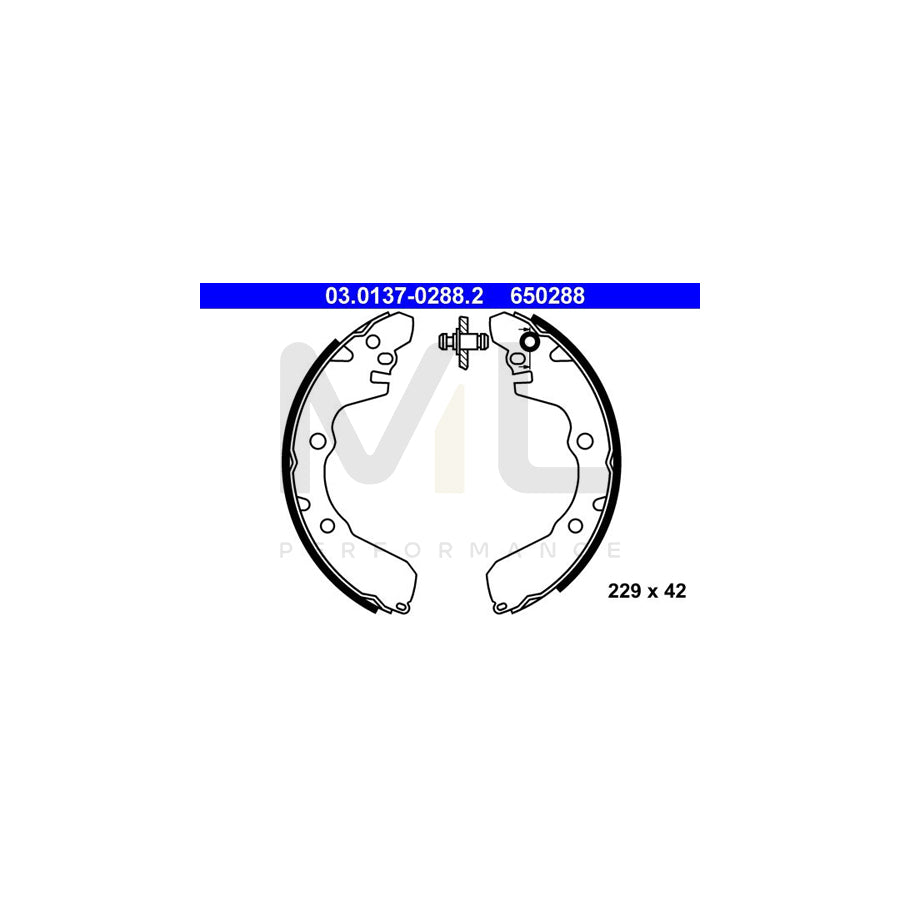 ATE 03.0137-0288.2 Brake Shoe Set | ML Performance Car Parts