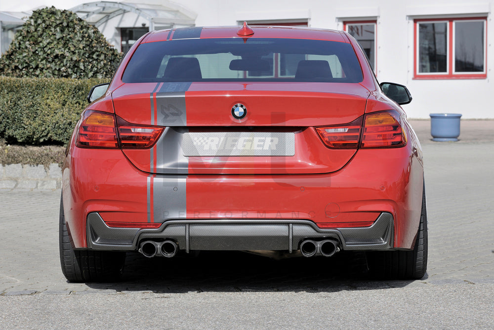 Rieger 00099263 BMW 4 Series F32 F33 F36 Rear Diffuser 2 | ML Performance UK Car Parts