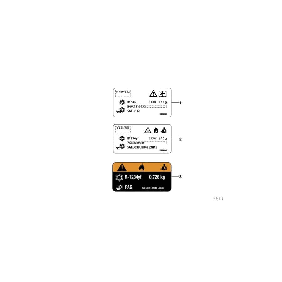 Genuine BMW 71239367808 F45 F46 F48 Label, Coolant 480+/-10G (Inc. X1 25dX, X1 16d & X1 20i) | ML Performance UK Car Parts